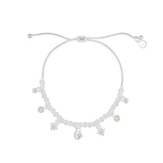 LC Lauren Conrad Moon & Star Charm Pull Tie Bracelet