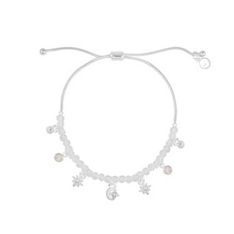 LC Lauren Conrad Moon & Star Charm Pull Tie Bracelet