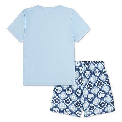 Boys 4-16 Hurley Crochet Skull Swim Shorts & UPF 50 H20-DRI Top 2-Piece Set