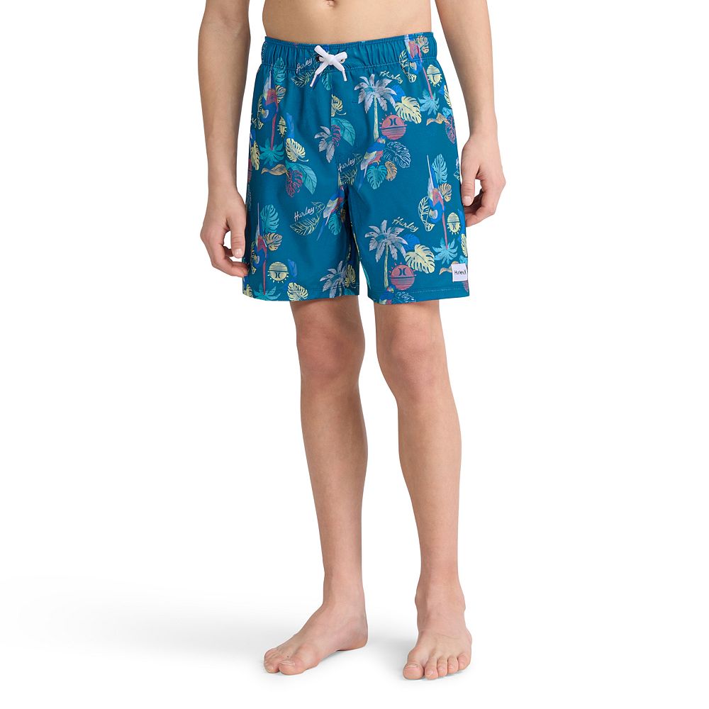 Boys 8-20 Hurley Tropical Print Swim Trunks