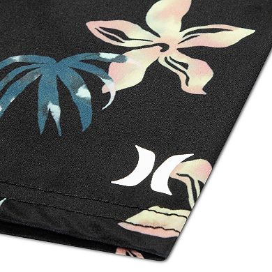 Boys 4-16 Hurley Tropical Floral Swim Trunks & H20-DRI UPF 50 Top 2-Piece Set