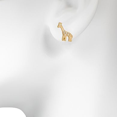 LC Lauren Conrad Gold Tone Giraffe Whimsy Icons 5-Pair Earring Set