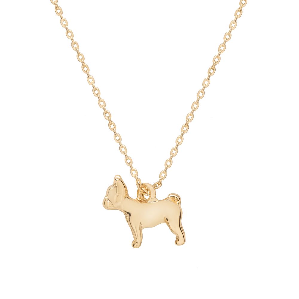 LC Lauren Conrad Gold Tone Bulldog Pendant Necklace