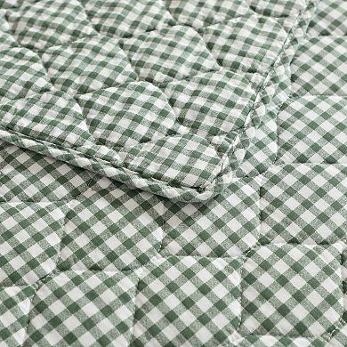 Laura Ashley Gracies Gingham Quilt Set