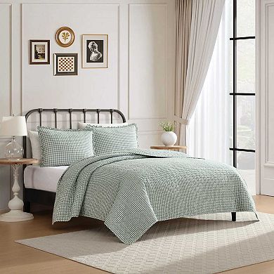 Laura Ashley Gracies Gingham Quilt Set
