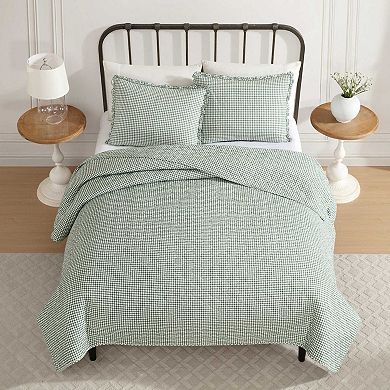 Laura Ashley Gracies Gingham Quilt Set