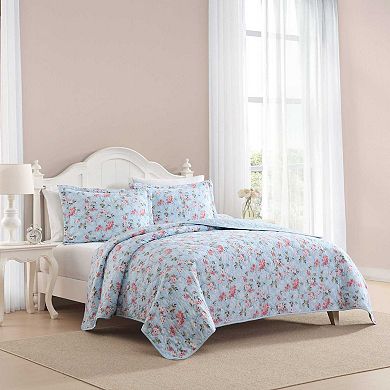 Laura Ashley Blissful Dream Quilt & Sham Set
