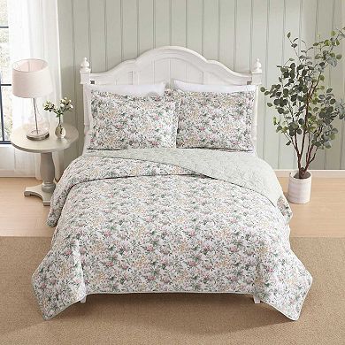 Laura Ashley Bramble Floral Quilt & Sham Set