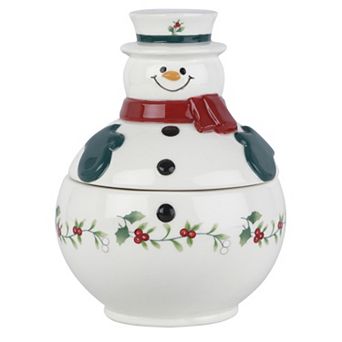 Pfaltzgraff Winterberry Snowman Covered Bowl