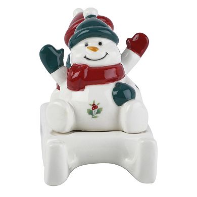 Pfaltzgraff Winterberry 2-pc. Snowman Sled Salt & Pepper Shaker Set