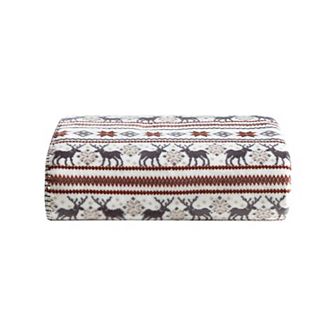 Eddie Bauer Deer Snowflake Throw Blanket
