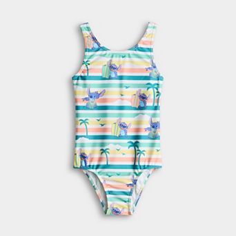 Girls 4-6x Disney's Stitch Striped One-Piece Swimsuit