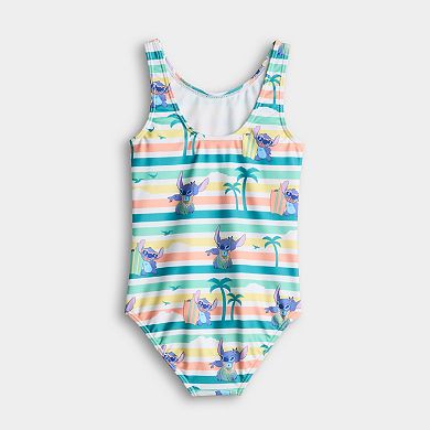 Girls 4-6x Disney's Stitch Striped One-Piece Swimsuit