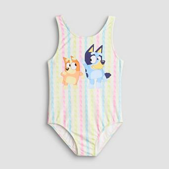 Girls 4-6x Bluey & Bingo Striped One-Piece Swimsuit