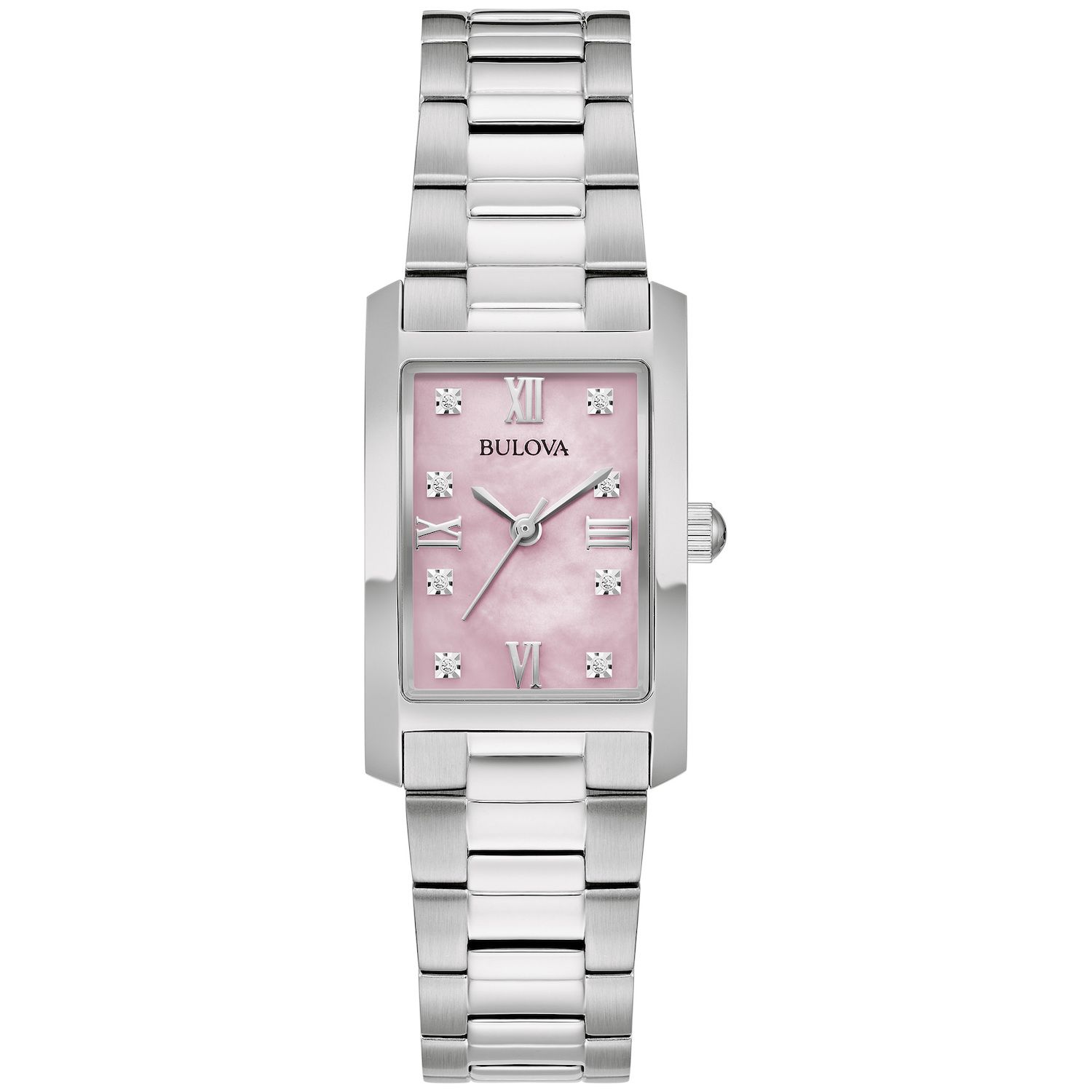 Bulova Chrono Pink MOP SS & Diamond Watch C837381 Bulova Sutton Pink Dial and Diamond Accent Ladies Watch  main image 2