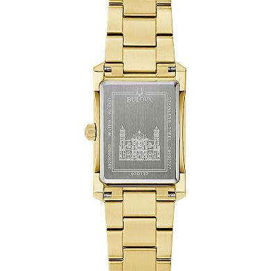 Bulova Mens Rectangular Diamond Accent Bracelet Watch