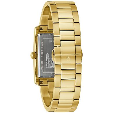 Bulova Mens Rectangular Diamond Accent Bracelet Watch