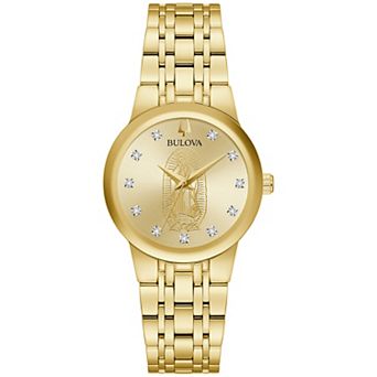 Bulova Women's Goldtone Stainless Steel Diamond Accent Bracelet Watch