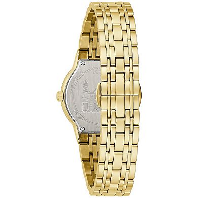 Bulova Women's Goldtone Stainless Steel Diamond Accent Bracelet Watch