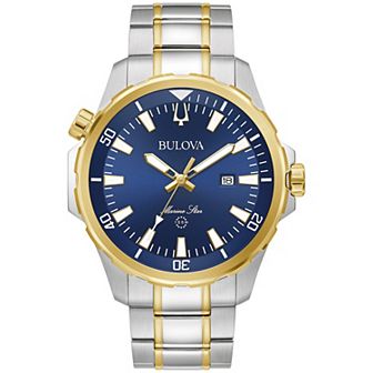 Bulova Marine Star Men's Two-Tone Stainless Steel Bracelet Watch