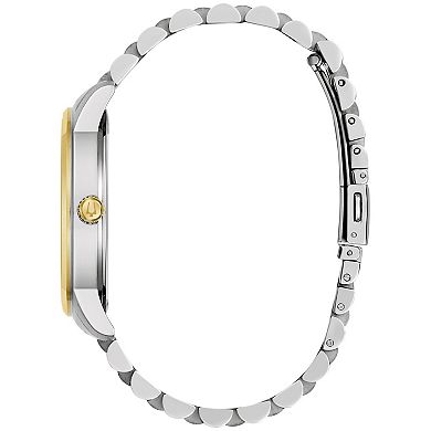 Bulova Men's Classic Two Tone Stainless Steel Diamond Accent Bracelet Watch - 98D188
