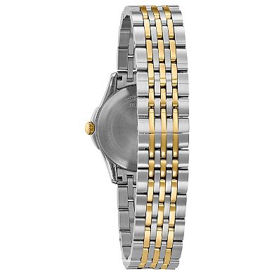Bulova Women's Classic Two Tone Stainless Steel Mother-of-Pearl Dial Bracelet Watch - 98M124