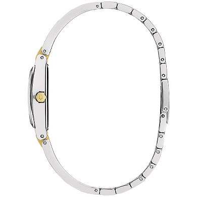 Bulova Women's Modern Gemini Two Tone Stainless Steel Diamond Accent Blue Dial Bracelet Watch - 98P218