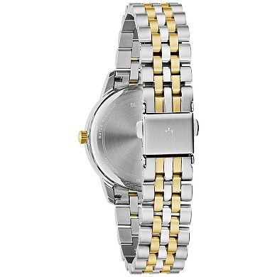 Bulova Women's Two-Tone Stainless Steel Diamond Accent Bracelet Watch