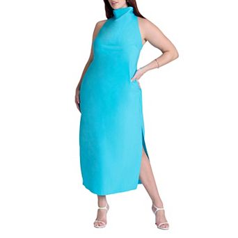 ELOQUII Women's Plus Size High Neck Dress