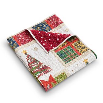 Greenland Home Fashions Deck the Halls Quilted Throw Blanket
