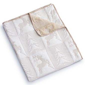 Greenland Home Fashions Reindeer Games Throw Blanket