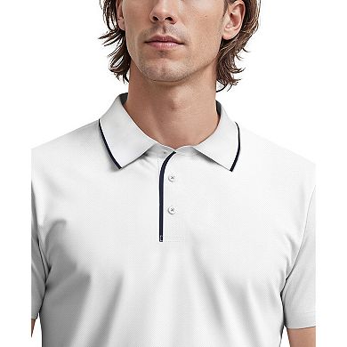 Men's Grand Slam Pebble Texture Short Sleeve Golf Polo Shirt