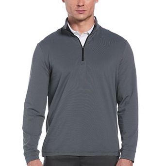 Men's Grand Slam Feeder Stripe Mock Neck Long Sleeve Golf Shirt