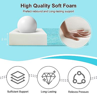 Aoodor 4-Pack Solid Waterproof Outdoor Patio Seat Cushion, Dining Chair Cushions with Ties-21x21in