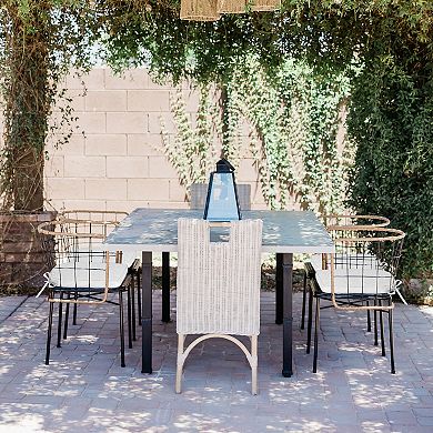Aoodor 4-Pack Solid Waterproof Outdoor Patio Seat Cushion, Dining Chair Cushions with Ties-21x21in