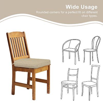 Aoodor 4-Pack Solid Waterproof Outdoor Patio Seat Cushion