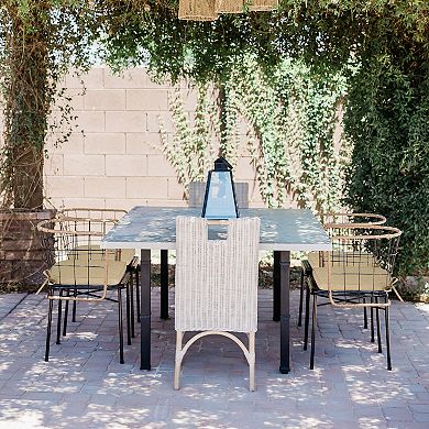 Aoodor 4-Pack Solid Waterproof Outdoor Patio Seat Cushion, Dining Chair Cushions with Ties-20 x 19in