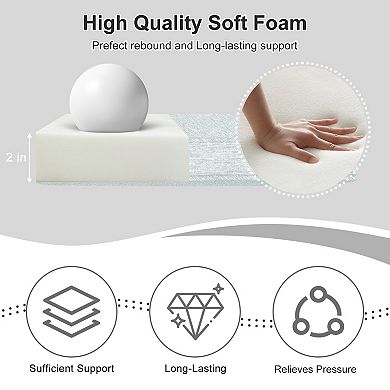 Aoodor 4-Pack Solid Waterproof Outdoor Patio Seat Cushion, Dining Chair Cushions with Ties-20 x 19in