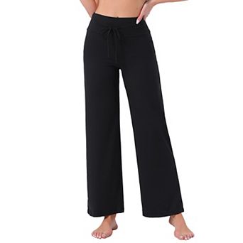 Women's Pajama Pants Wide Leg Drawstring Sweatpant Stretch Palazzo Lounge Trouser Yoga Sleep Bottoms