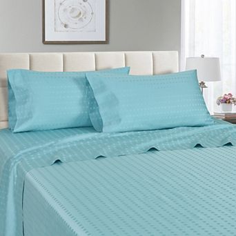 Spring Home 1200 Thread Count 100% Egyptian Cotton Deep Pocket Dobby Striped Jaquard Dot Sheet Set