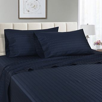 Spring Home 1200 Thread Count 100% Egyptian Cotton Deep Pocket Dobby Striped Jaquard Dot Sheet Set