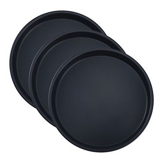 Baking Sheet Pan Set of 3, Warp-Resistant Nonstick Round Cake Pan, Cookie Sheets, Thick Sheet Pans