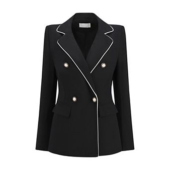 Women's Work Blazer Double Breasted Business Casual Suit Jacket