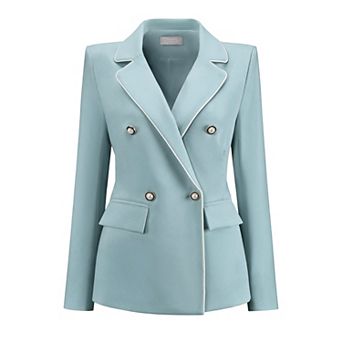 Women's Work Blazer Double Breasted Business Casual Suit Jacket