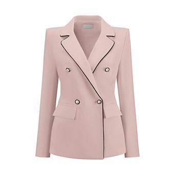 Women's Work Blazer Double Breasted Business Casual Suit Jacket