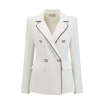Women's Work Blazer Double Breasted Business Casual Suit Jacket