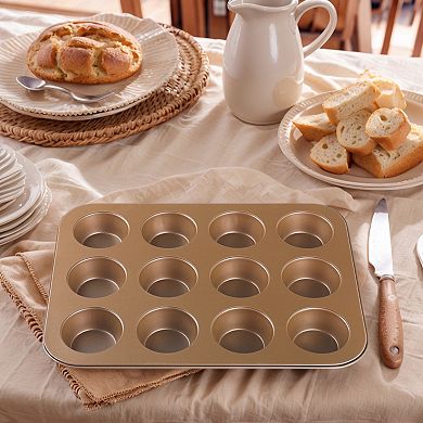 1 Pack Cup Cake Pans, Nonstick Cupcake Pan, Premium Cheesecake Pans, Muffin-Pan for Baking, Oven