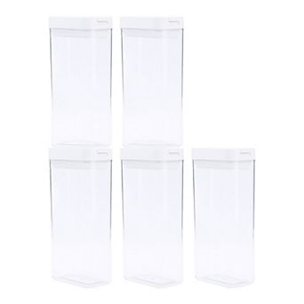 5 Pack Airtight Food Storage Containers with Lids, Kitchen Pantry Organization, Dry Food Containers