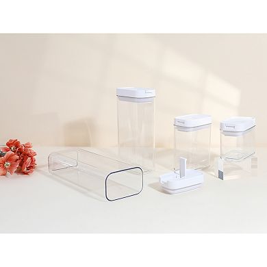 5 Pack Airtight Food Storage Containers with Lids, Kitchen Pantry Organization, Dry Food Containers