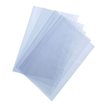 100 pc 10x3 Inch Shrink Wrap Bags, Blue Clear Heat Shrink Wrap for Gift Basket
